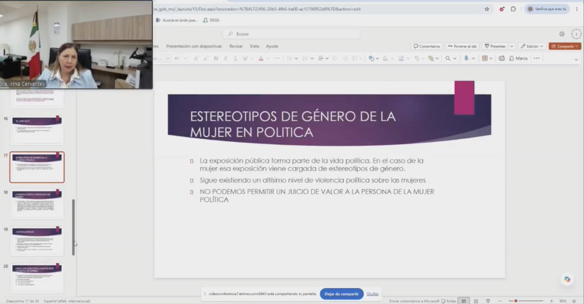 TEPJF_GDL's tweet photo. ⚖️🟣 La Magistrada de la SRG, Irina Graciela Cervantes Bravo, participó en la capacitación “Violencia Política contra las Mujeres en Razón de Género en Sede Jurisdiccional”, organizada por el #OPPMBC, donde abordó herramientas y criterios para su atención. https://t.co/4UmsVEhNCr