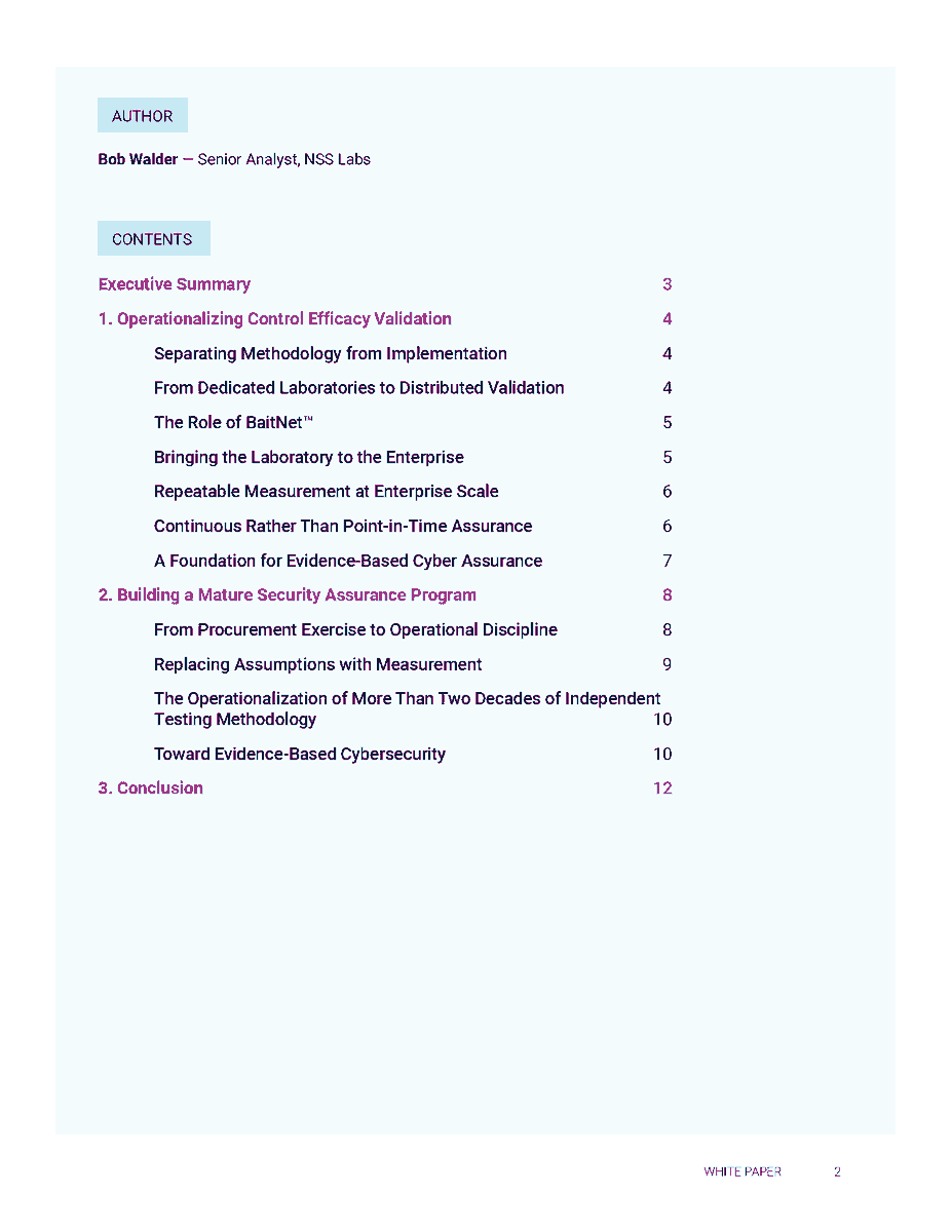 nss_labs's tweet photo. Are you assuming your security controls remain effective or actually measuring whether they do?

The final part of our Control Efficacy Validation series is here, covering how CEV moves from theory to practice. 

Missed Parts 1 and 2? Catch up on the full series on our website.

📄 Read the full white paper by Bob Walder: https://t.co/nbGQ5RFWhE

#WhitePaperWednesday #ControlEfficacyValidation #CyberAssurance #EnterpriseSecurity