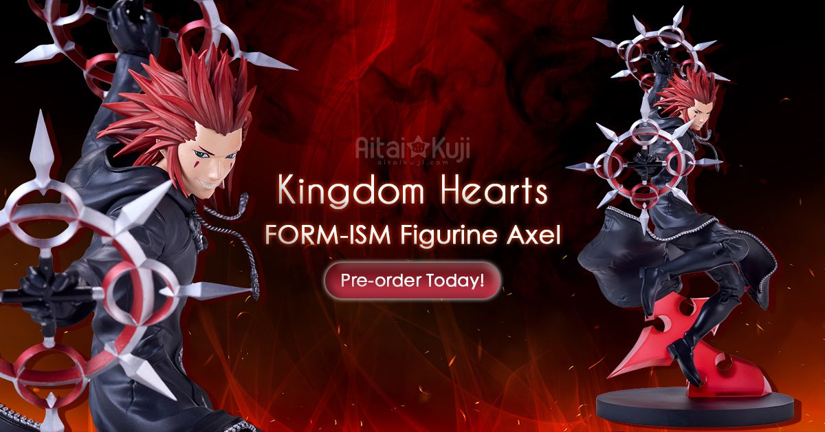 AitaiKuji's tweet photo. 🔥 Axel is ready to light up your Kingdom Hearts II display! The Square Enix FORM-ISM Figurine Axel captures his iconic look in a stylish pose, complete with his signature fiery attitude and unmistakable Organization XIII design. A striking collectible for fans who want to add a little more Nobody flair to their shelf.

⬇️ Pre-order today!
🛒 https://t.co/qIGfHTKhZW
📆 Release Date: December 2026

#kh #kingdomhearts #axel