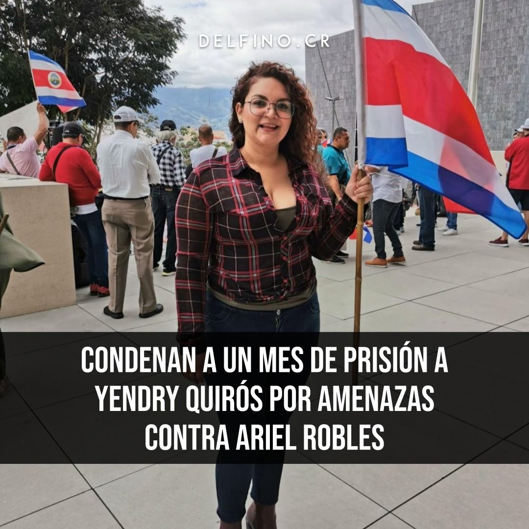 delfinocrc's tweet photo. La creadora de contenido Yendry Patricia Quirós Conejo fue declarada culpable este miércoles del delito de amenazas contra funcionario público por las expresiones que dirigió en 2023 contra el entonces diputado del Frente Amplio Ariel Robles Barrantes. https://t.co/NAYDGWDFQG