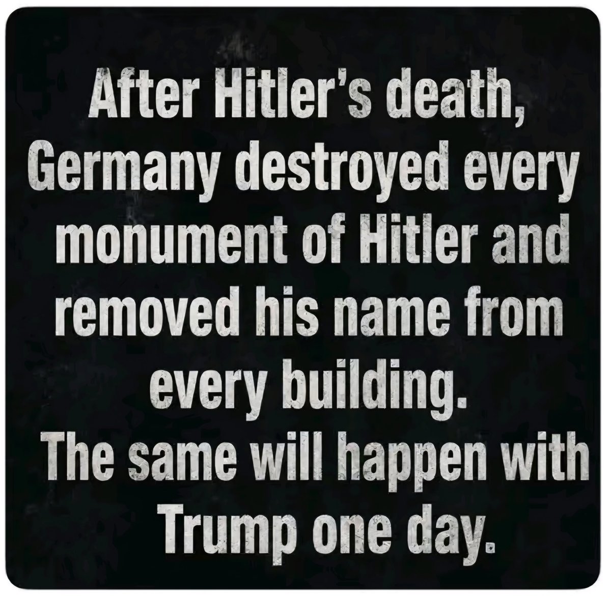 ML3democrats's tweet photo. America, do the same for Trump. He doesn’t deserve to be remembered. Do you agree? https://t.co/JducHqrkyL