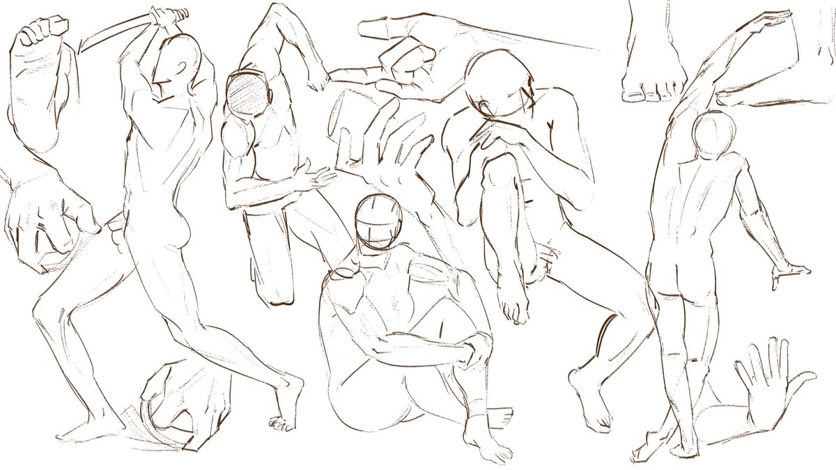 pranalidraws's tweet photo. practice sketching after a few days now, gotta get back to it #anatomy #anatomyart #gestures https://t.co/FvU7lVQ4bK