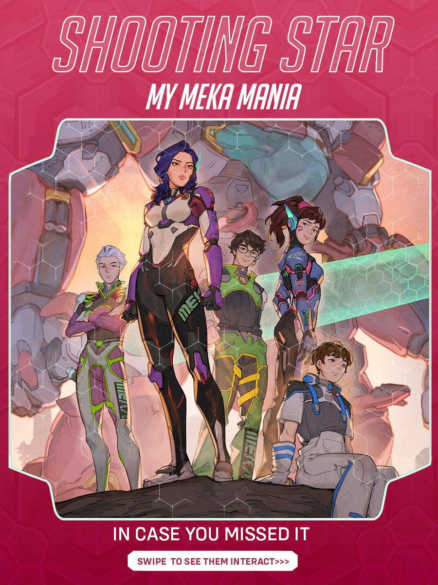 PlayOverwatch's tweet photo. We’re gonna miss having the whole MEKA Squad around 😭

Which interaction was your favorite from Shooting Star: My MEKA Mania? https://t.co/MyDnWjop3D