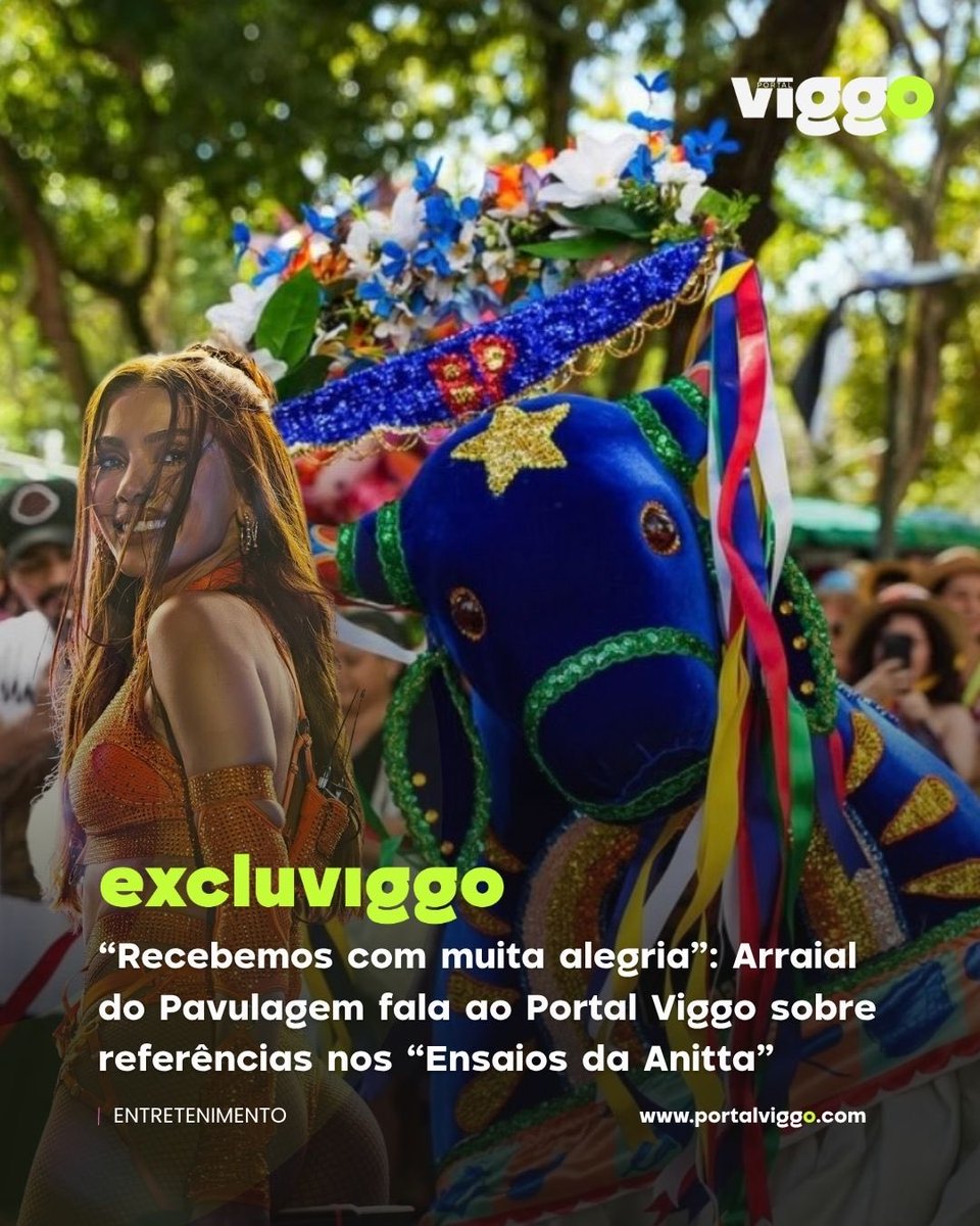 matheusviggo's tweet photo. O Arraial do Pavulagem falou ao Portal Viggo sobre as referências ao festejo paraense na divulgação dos “Ensaios da Anitta” 2027.

O Instituto recebeu com alegria a repercussão das imagens e comentou o destaque dado à cultura paraense.

🟢 Matéria completa em
https://t.co/hB94f7czPC