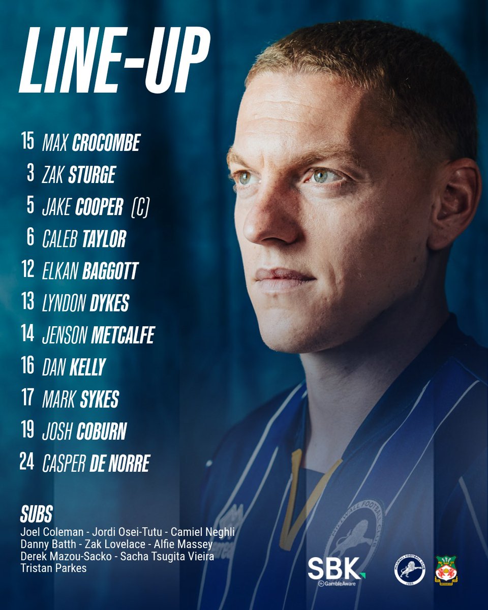 MillwallFC's tweet photo. The team to take on Wrexham 🫡 https://t.co/CRjyKxWqxu