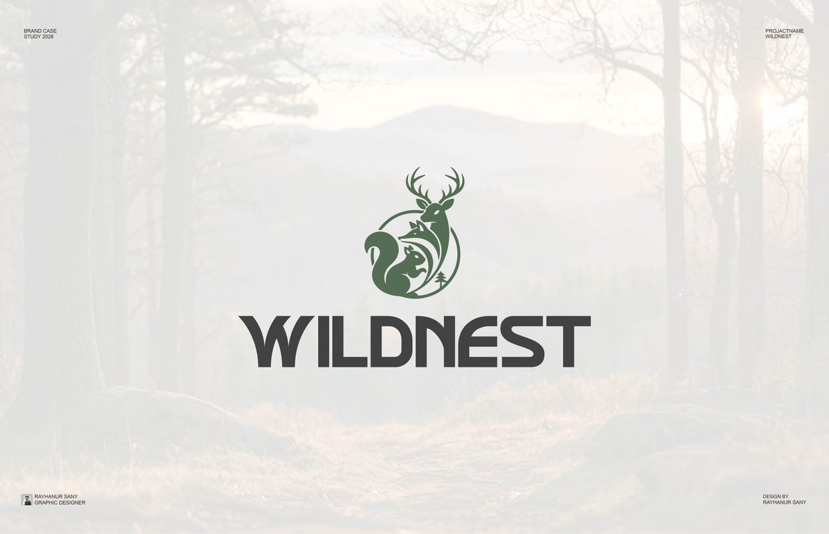 RayhanurSany's tweet photo. 🌿 I created a logo for a Forest &amp; Wildlife Brand, WILDNEST.
#WildNest #LogoDesign #LogoDesigner #BrandIdentity #Branding #VisualIdentity #GraphicDesign #GraphicDesigner https://t.co/zJh4QGheFq