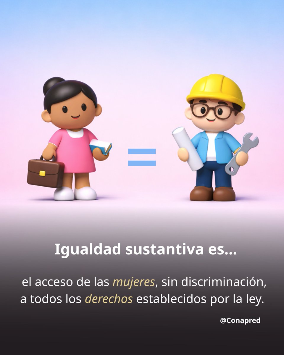 CONAPRED's tweet photo. 🟣La Constitución reconoce la igualdad sustantiva en derechos y oportunidades.

#EsTiempoDeMujeres https://t.co/bqDktzGh7L