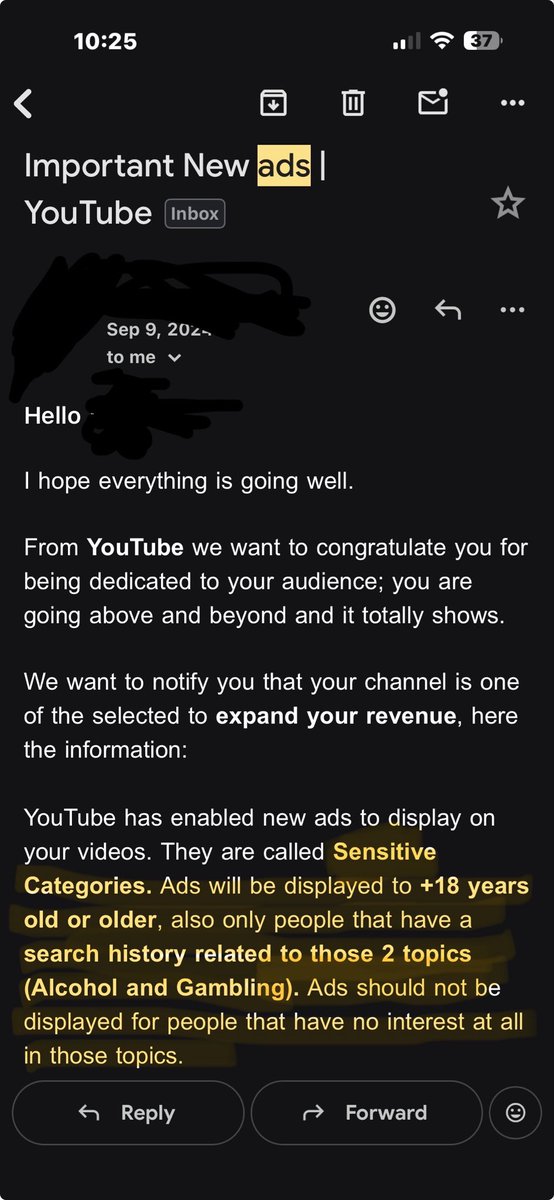 Codenamesuper's tweet photo. So I stated this in my latest YouTube video but I’m just going to share this here on top of being qualified to have a YouTube partner manager. Every year since 2024 including THIS one meaning YouTube themselves review my channel, then send me and email asking to enroll if I want a partner manager. I’ve had a 6 month period where 2 different partner managers were in direct contact with me meaning they email and set up calls with me biweekly and had my channel on there radar, and NOT once were these hired specialists who should definitely understand YouTube policy find my content to be violating ANYTHING. 

So how is it possible that there’s a significant portion of my channel that is not in line with the YouTube partner policies? Stating that it’s misleading family content. I have never had any strikes or warnings running this channel actively for 4 years and to have it completely demonetized overnight is CRAZY. 

And even in 2025 and 2026 I was eligible to enroll I just didn’t in 2025 because I felt I didn’t need it. ESPECIALLY after they were trying to push me to put sensitive ads on my channel for more money… As i expressed in email and in call I’m not comfortable putting on my channel ULTIMATELY them respecting my decision not to do so and leaving it be. But like I said they don’t even ask such a thing if they believed my content was misleading. Mind you 84% of my channel viewers are 18 and up. 
@YouTube @TeamYouTube @YouTubeCreators
