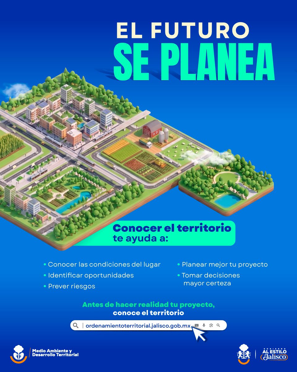 SemadetJal's tweet photo. 📍 Antes de hacer realidad un proyecto, consulta la información del territorio.

Conocer las condiciones del lugar permite identificar oportunidades, anticipar riesgos y tomar decisiones con mayor certeza.

Ingresa a: https://t.co/YCGJUxQ8Sv https://t.co/B6dFQWQEjp
