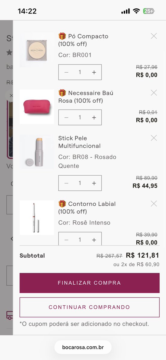 indigoozs's tweet photo. inclusive a boca rosa ta com promos babados no site dela, cada item sai a uns 20 reais https://t.co/y42OSnEpac
