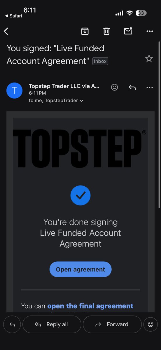 chrisxguth's tweet photo. I made it my september goal to get called up to live @Topstep delivered https://t.co/H0RAXo6I2Y