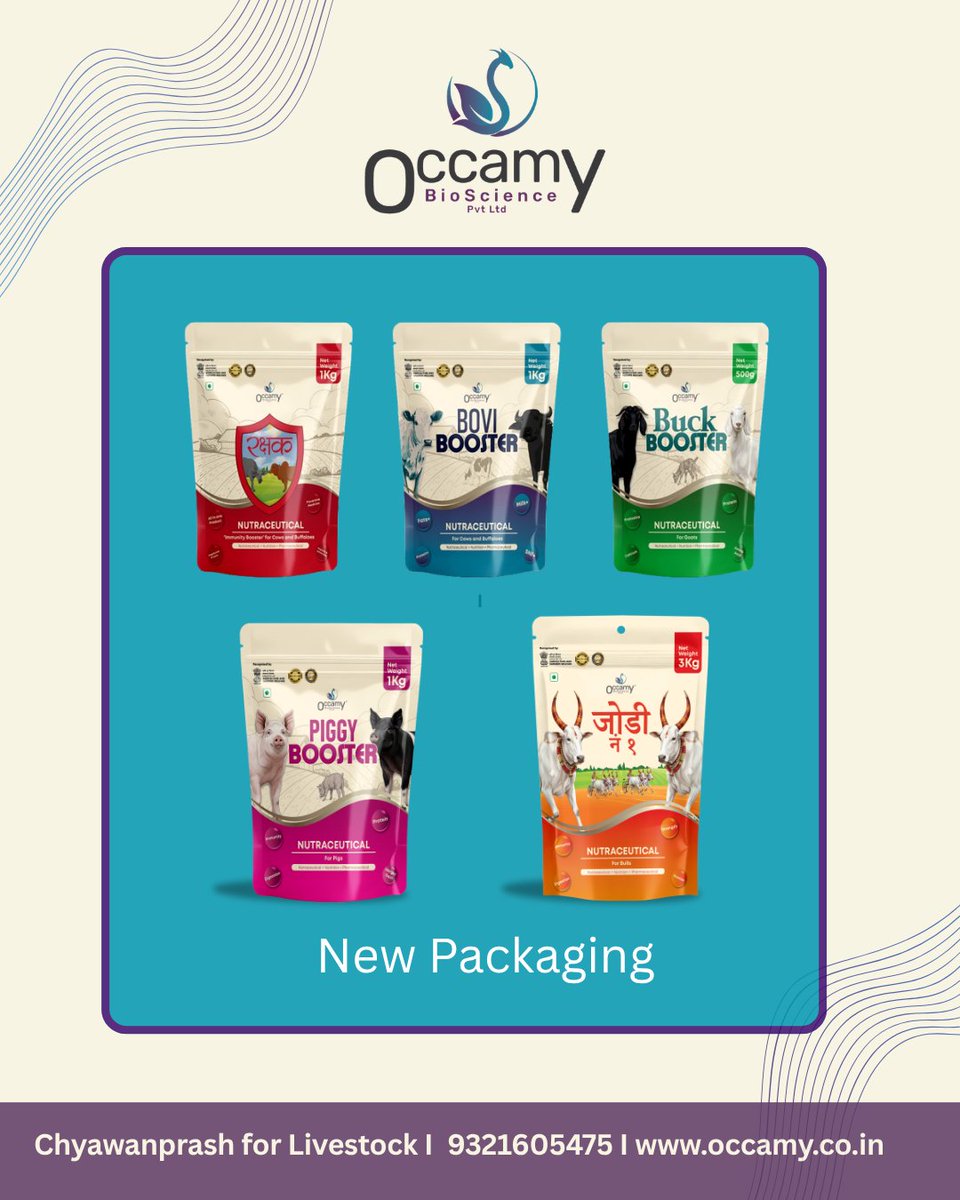 occamy_nutra's tweet photo. After 8 years of #learning, #testing &amp; #innovation, Occamy is all set to unveil its new #packaging! 💙✨
Stay tuned for 15th September to see the new look and its #journey.
#announcement #Uttarpradesh #maharashtra #Gujarat #westbengal
@NITIAayog @AgriGoI https://t.co/VjqHLMJ0E6