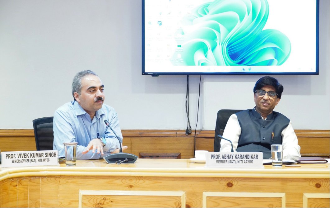 NITIAayog's tweet photo. Prof. Abhay Karandikar, Member, NITI Aayog, chaired a discussion with the American Chamber of Commerce (AMCHAM) in India and representatives from leading technology companies, including Meta, Google, Microsoft, IBM, Intel, Apple and AWS, on AI policy and governance.

The discussion examined the rapidly evolving AI landscape, including generative AI and increasingly autonomous, agentic systems and the need for governance by design, with appropriate safeguards, accountability and human oversight embedded from the outset.

The interaction also focused on balancing innovation, accountability and trust to enable responsible AI development and adoption at scale, while avoiding unnecessary barriers to innovation.

Industry perspectives on emerging challenges and opportunities will contribute to efforts towards an adaptive AI governance framework that evolves with technology and supports responsible innovation.

#AIGovernance #ArtificialIntelligence

@PMOIndia @narendramodi @Rao_InderjitS @MIB_India @PIB_India @DDNewslive @ashoklahiribjp @karandi65 @AmchamIndia