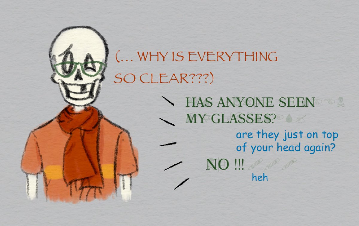 tinyhater's tweet photo. heartwarming: blind little skeleton steals his brother’s glasses, discovers hidden power of sight https://t.co/uKZplh5LSy