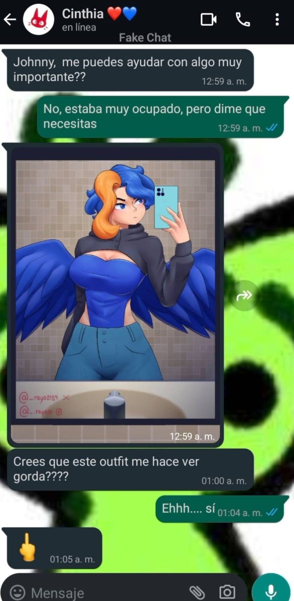 _rayo2154's tweet photo. I'm lowkey jealous of my own OC ngl
XD 
#JonnyxCinthia❤️💙 #originalcharacter #wingedgirl #animegirl https://t.co/m5PtC7vH5v