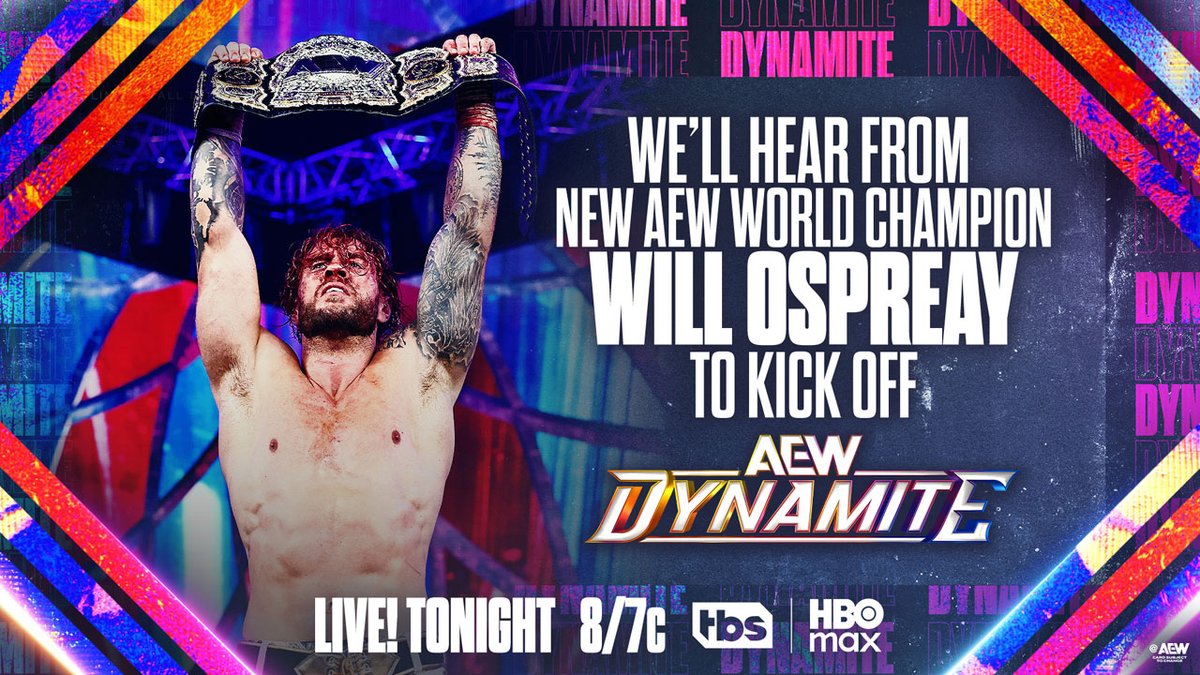 CatchNewz's tweet photo. Will Ospreay va ouvrir AEW Dynamite ce soir !

(AEW) https://t.co/oS5vgpW3BJ