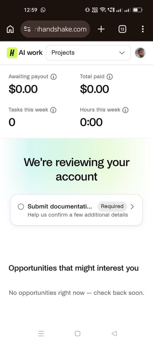 Crypto_Rajx's tweet photo. 🚨Need help with my Handshake AI account!

My account has been under review for almost 2 weeks, and I still haven’t received any update.😟

Has anyone else experienced this? How long did your account review take, and what did you do to get it resolved?🤔

Any advice?🙏 https://t.co/nWjeGuRfI3