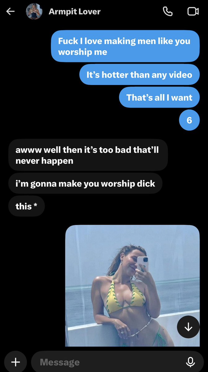 Imv3xh's tweet photo. This pathetic loser @DogForPits was so cocky. I put him in his place though don’t worry!
#wankbattle #wankchat https://t.co/PFnF0ZtCha