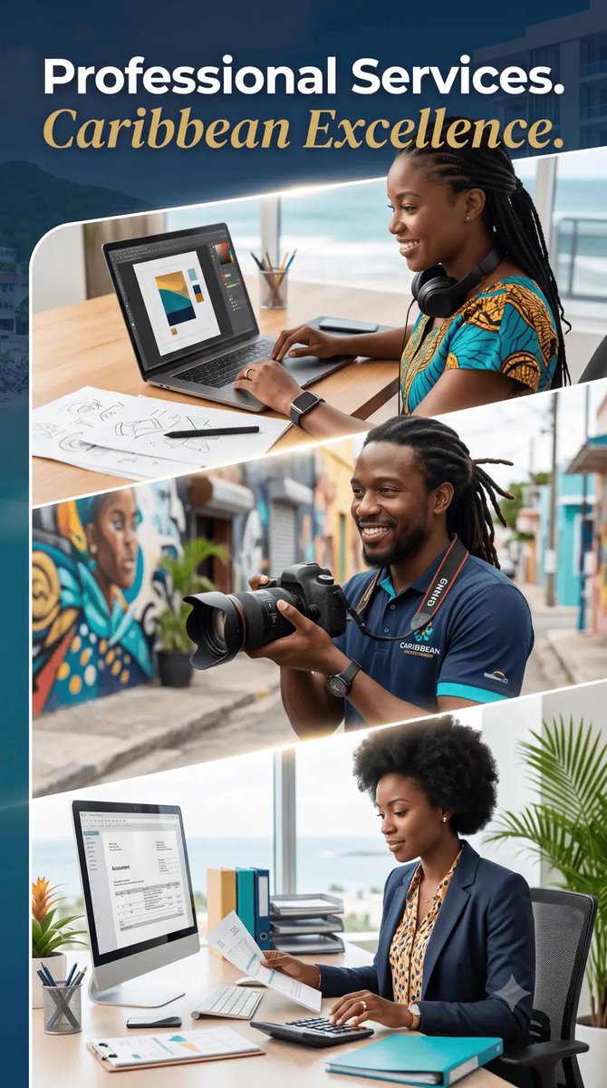 CaribbeanPages's tweet photo. Looking for a Caribbean accountant, photographer, lawyer, or graphic designer? 💼
CaribbeanPages goes beyond food—connecting you with skilled professional services and creators across the globe.
🔗 Join our pre-launch list today via the link in bio! #caribbeanprofessionals https://t.co/RcHbUcmtSN