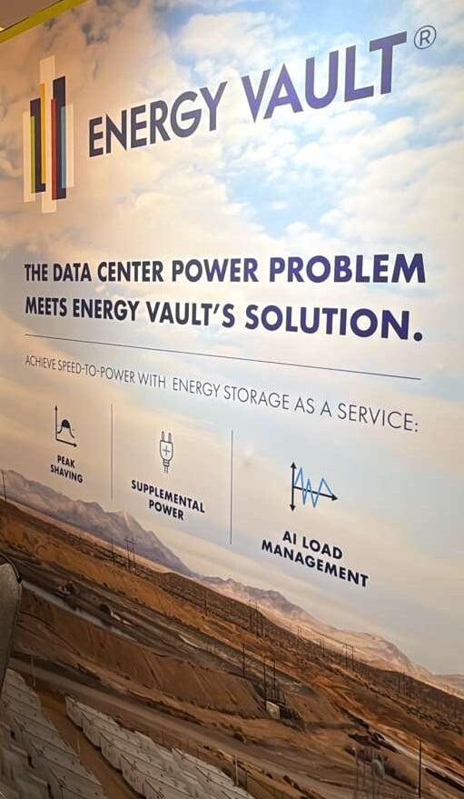 EnergyVaultInc's tweet photo. The Energy Vault team is on the ground at Datacloud USA 2026 in Austin, connecting with leaders from across the data center, hyperscale, energy and finance ecosystem.

It’s been great to get the conversations underway around one of the industry’s biggest challenges: achieving speed to power for the next generation of data center and AI infrastructure.

From powered land and onsite energy to Energy Storage as a Service (ESaaS), our team is here to discuss the solutions helping operators overcome power access constraints and accelerate deployment.

If you’re at Datacloud USA, come and meet the team. Level 3 / Booth 3-155. https://t.co/GHH0xRmbbm

#DatacloudUSA #EnergyVault #DataCenter #AIInfrastructure #ESaaS #Austin #TimeToPower
