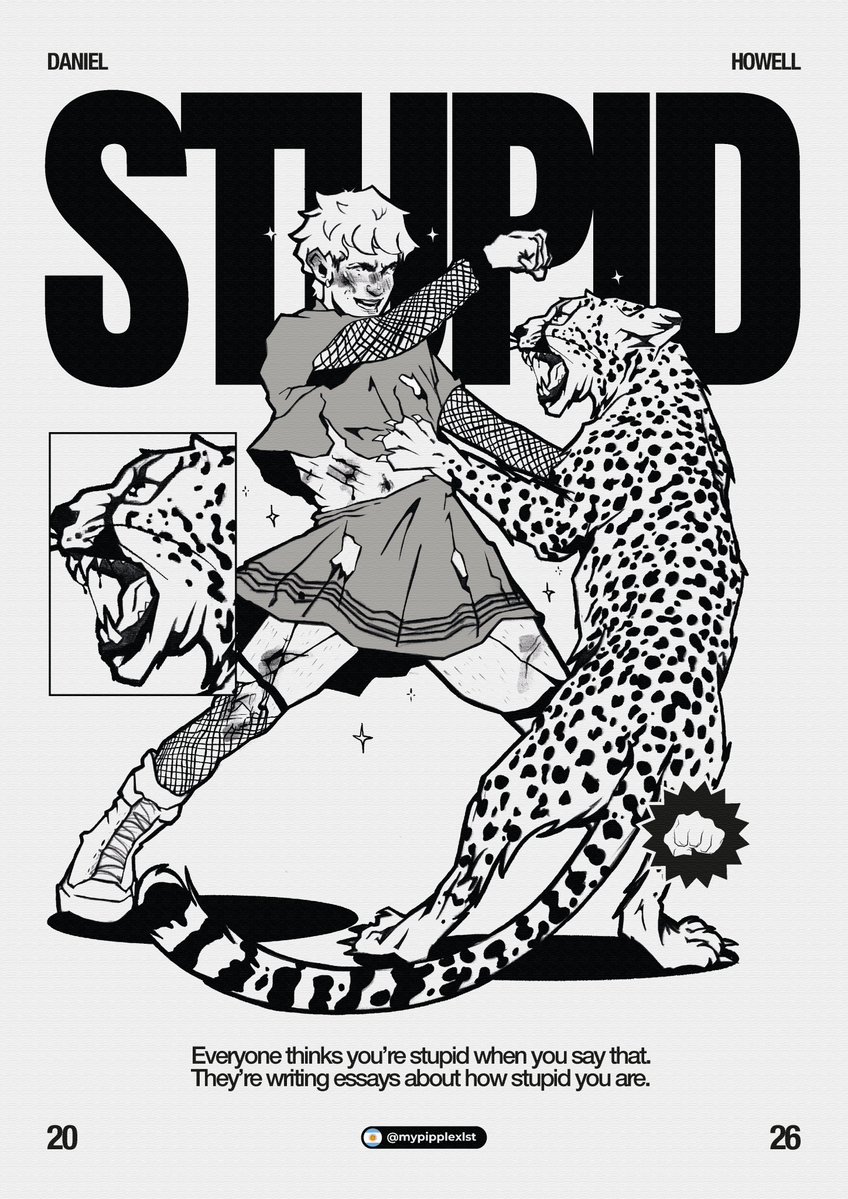mypipplexlst's tweet photo. SSsstupid @danielhowell 💞🐆
//
no hagan preguntas, solo disfruten lo que generó el phodcast que tuvimos esta semana en mi cabeza...

#phanart #dnptw https://t.co/VzY9XYOcwE