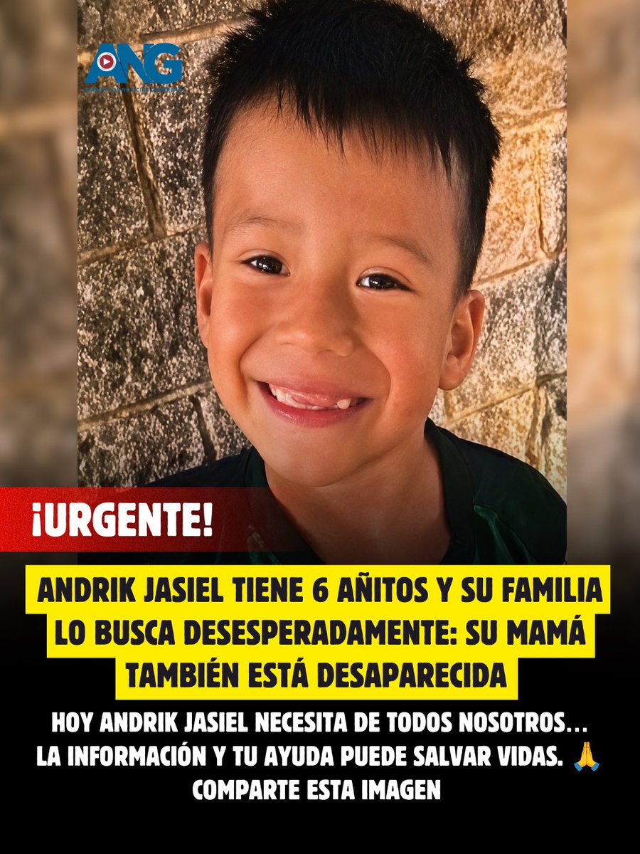 ANoticiasGro's tweet photo. 🚨 URGENTE: Andrik Jasiel tiene 6 añitos y su familia lo busca desesperadamente: su mamá también está desaparecida 
https://t.co/yPBVbx0FnY https://t.co/8mLOJJciqp