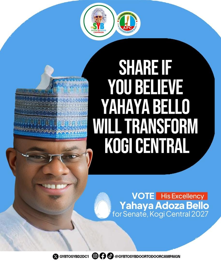 gybtosybD2DC1's tweet photo. For those who know Kogi Central well, development here was never just roads and buildings. It was vision, courage and transformation. 

Bello came, saw, and made his mark and in 2027, Kogi Central will feel his impact.

Vote Yahaya Adoza Bello for Senate.

#YahayaBello4Senate https://t.co/HycLXCSGs8