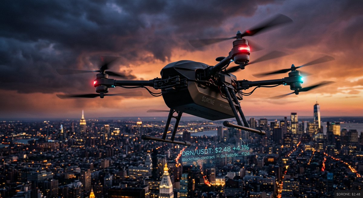 DRONE_RH's tweet photo. The sky is no longer empty.

Drones don’t wait. They take position.

Fair launch energy. Eyes on the chart. Hands on the controls.

If you’re still looking at the ground, you’re already behind.

$DRONE https://t.co/7bKJBhP8Q0