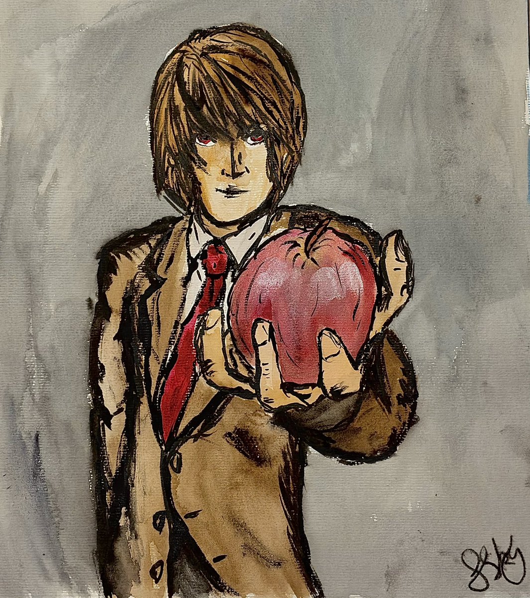 serenitysky98's tweet photo. “I will be the God of the new world”
#watercolor #art #anime #deathnote #kira #lightyagami https://t.co/WQiDorM2fu