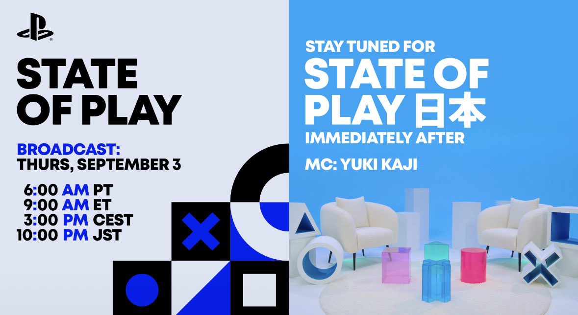 PSnSpideyParody's tweet photo. Less than 24 hours until #StateofPlay &amp; #StateofPlayJapan stream on September 3rd

Learn more about the back-to-back shows: https://t.co/iRT1o3uluX https://t.co/QTXAinPJ16