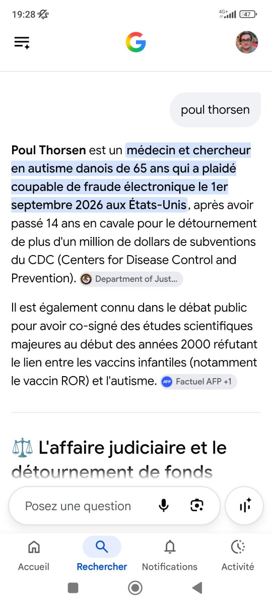 marseille_jeff's tweet photo. Merci à @idrissaberkane d'avoir rappellé que le Dr Poul Thorsen, médecin &amp; chercheur qui a plaidé coupable pour fraude, a publié pour nier le lien entre autistme et vaccins.
J'en parle ici, en plus du paracétamol, comme causes probables de l'autisme. ⤵️
https://t.co/NYvK56IkPG https://t.co/jxWioFEOQH