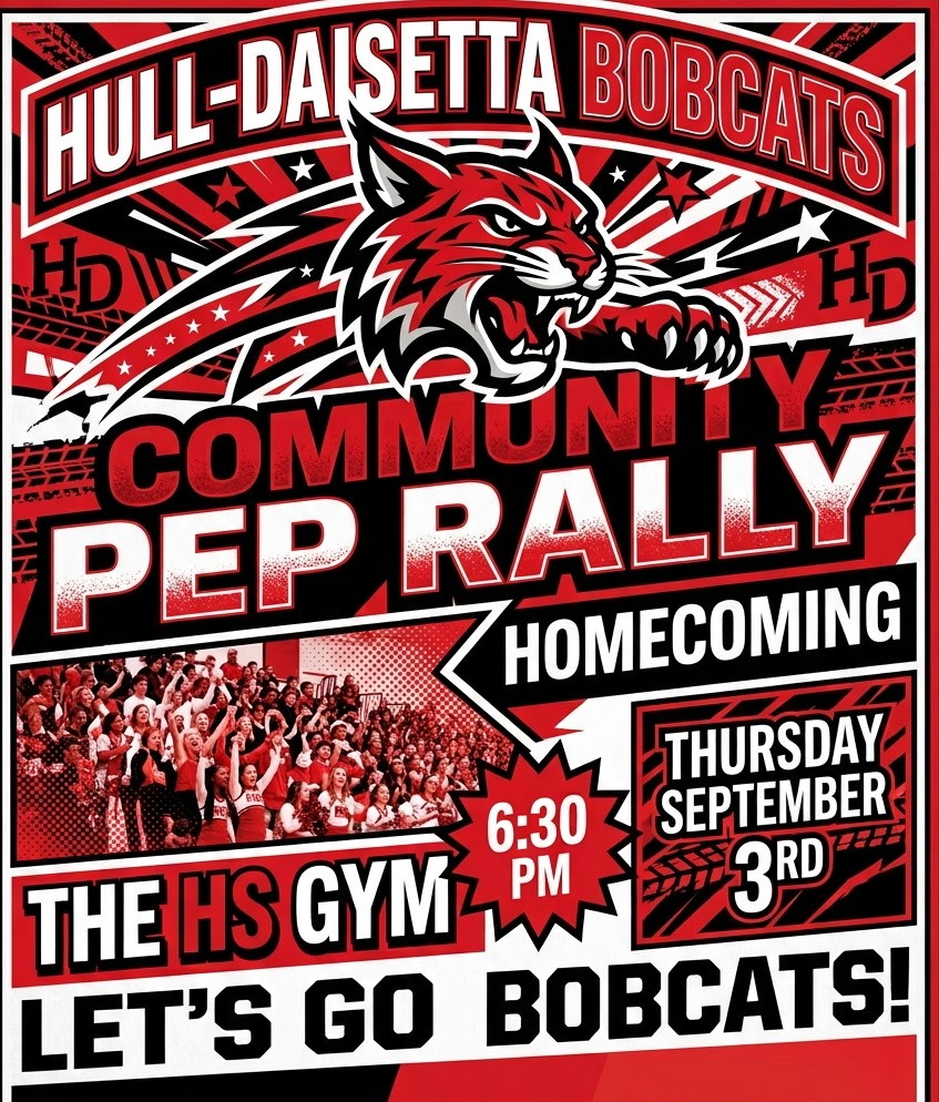 Hull_DaisettaHS's tweet photo. Due to the effects of Tropical Storm Edouard, the 2026 Homecoming Bonfire has been canceled. The accompanying pep rally will now be held in the HD High School gym at approximately 6:30 p.m. on Thursday, September 3rd. https://t.co/syIoz9wRzc