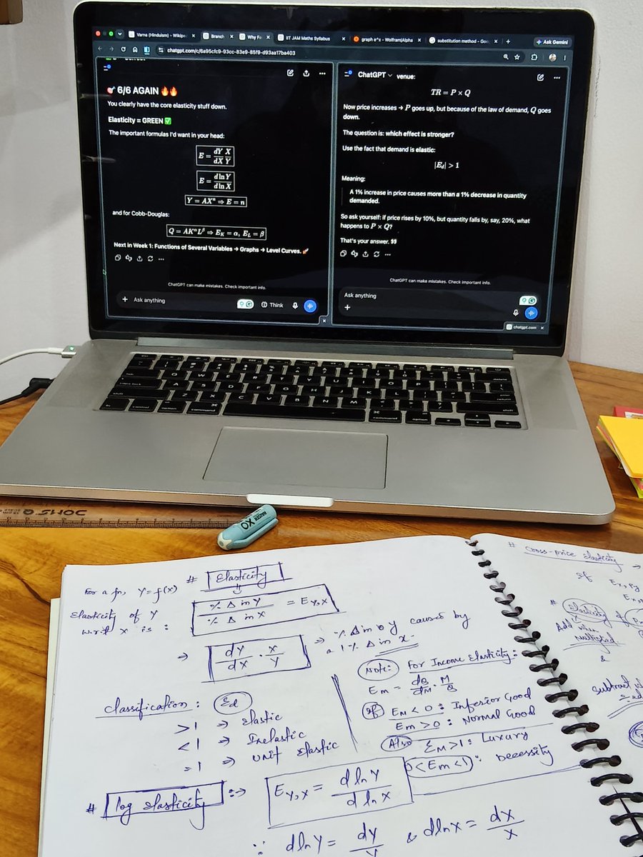 whyvesh's tweet photo. Still on track... 
Logarithmic fns,  etc
Week 1 is on fire; 

#iitjam #iitjamecon #iitjamprep #iitjammaths #mme https://t.co/cK0p1qqPn3