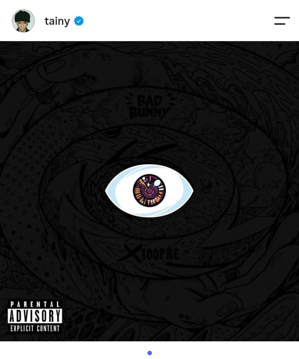 keiveiec's tweet photo. Tainy ha desarchivado en Instagram el post del anuncio del lanzamiento de X 100PRE de Bad Bunny. 👀

Se viene algo? https://t.co/e2oVLeyQnR