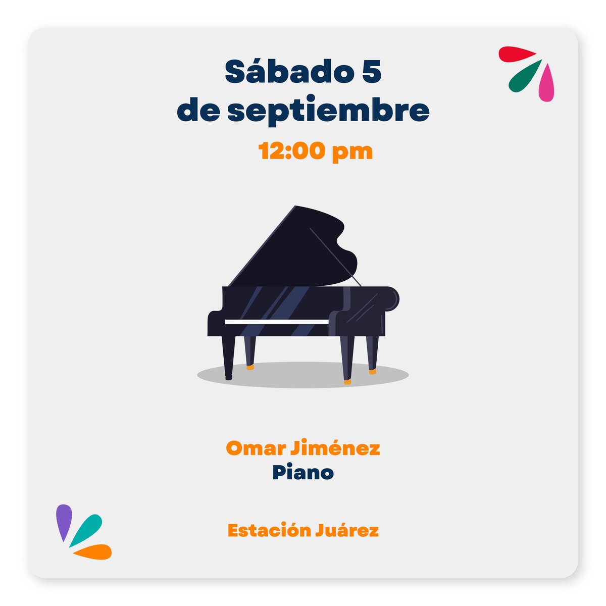 SITEURJAL's tweet photo. Celebramos 37 años de #MiTren con una agenda cultural durante todo septiembre.
Música, exposiciones, piano y más llegarán a estaciones como Juárez y San Juan de Dios para acompañar tus traslados.
Consulta la programación y súmate a la celebración.
#AvanzamosPorJalisco https://t.co/r5GDtZgVSa