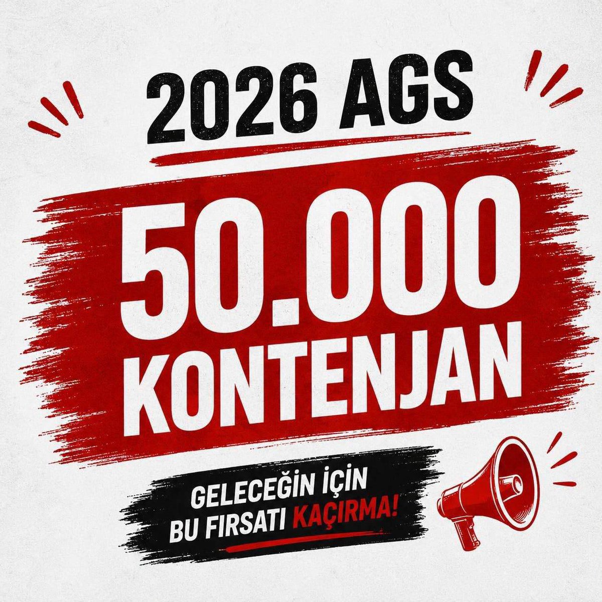 fenhocamyejg's tweet photo. Alın teri döken binlerce gencimiz için 2026 AGS sonucunda 50 bin kontenjan hakkımız verilmelidir. @oktay_saral @RTErdogan @Yusuf__Tekin @dbdevletbahceli @PrfDrFilizKilic @turkegitimsen @TalipGeylan06 @kademozbay @egitimgucusen @egitimsen #SnSaraldanAGSsözü50Bin https://t.co/QZatrAGs8W