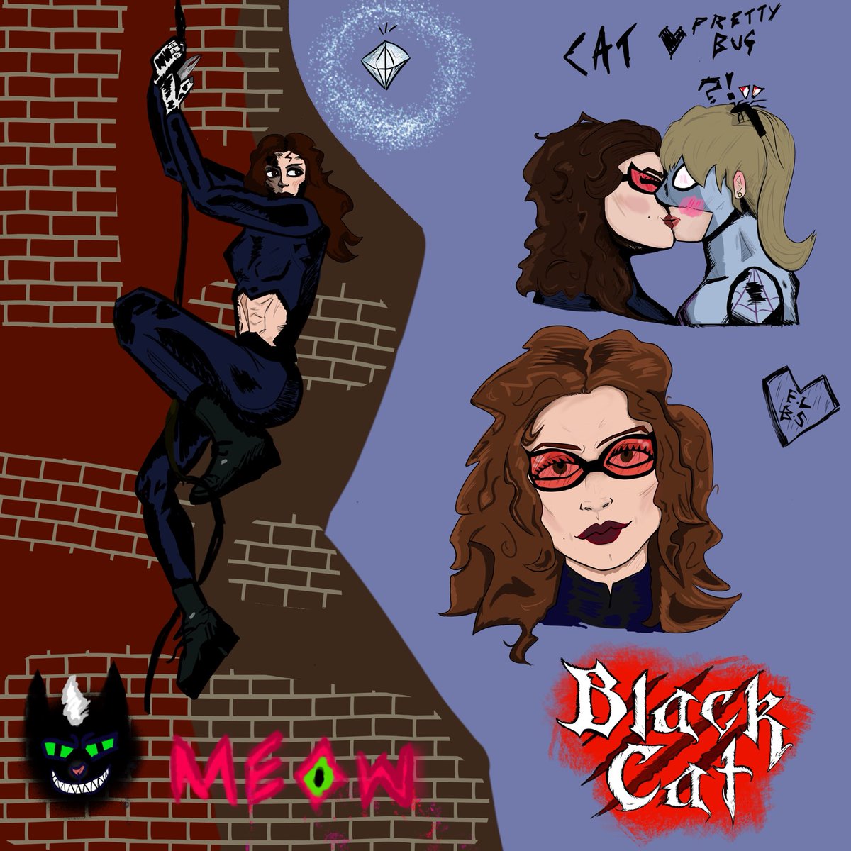 lehanetodd's tweet photo. i’m in this spidey au shit for life🐈‍⬛🕸️ #btvs #fuffy https://t.co/DpQkKMgjkt