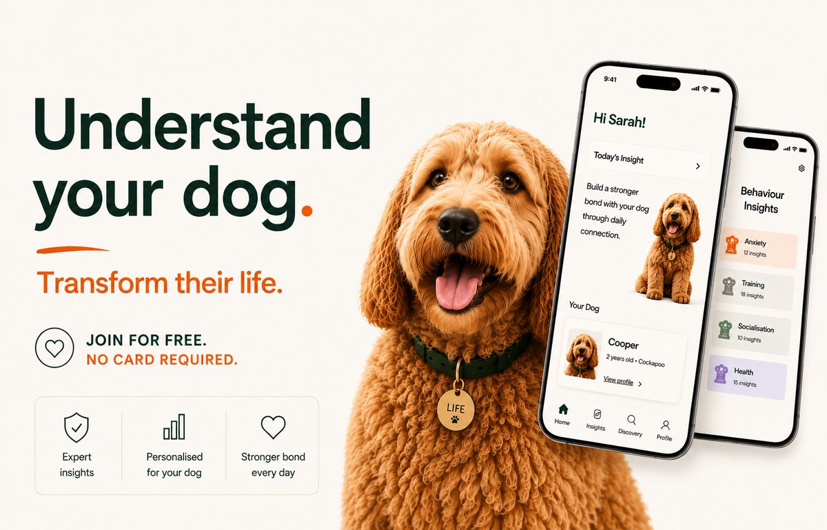 DogsLifeHQ's tweet photo. What does your dog really think?
Discover 3 surprising things about your dog you might never have noticed.

Join free. No card required.
https://t.co/2vxBJVCAEG

#DogLovers #DogParents #DogsOfInstagram #DogLife #DogDiscovery #PetLovers #ItsADogsLife https://t.co/efDtZ0iynr