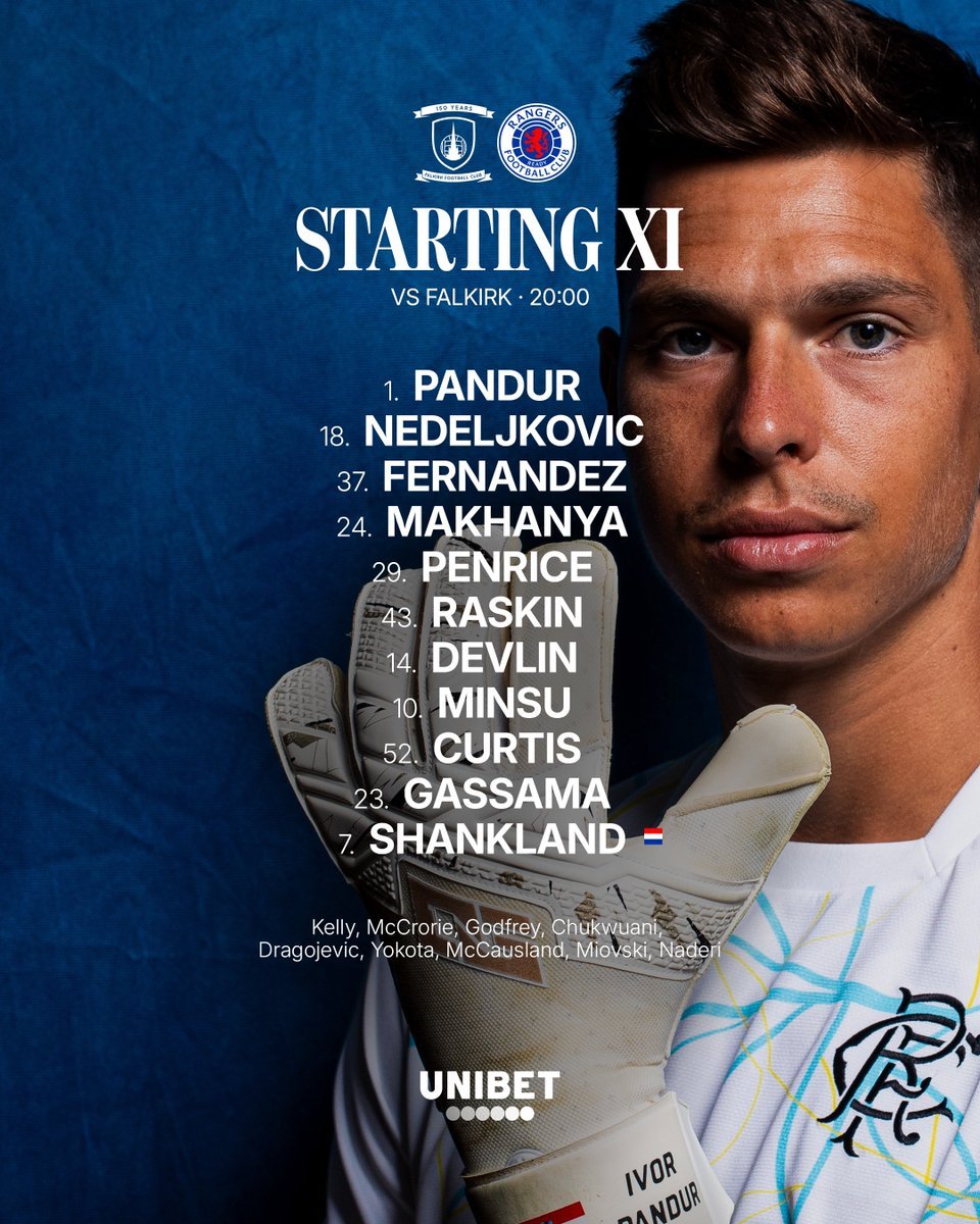 HaberKartali's tweet photo. Nicolas Raskin, Falkirk - Rangers maçına ilk 11'de başlıyor. https://t.co/DeBXdnQ3tO
