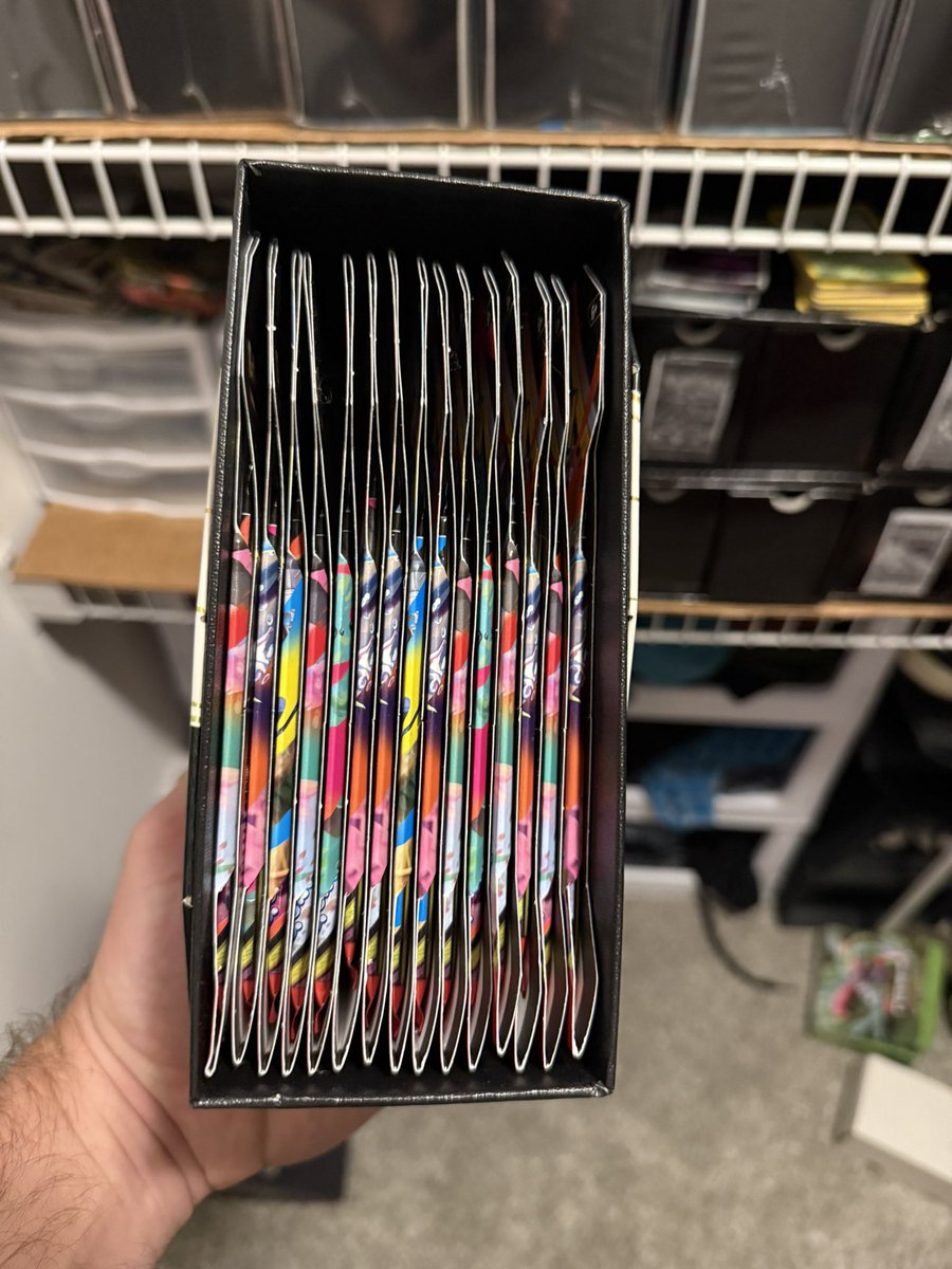 CharizardEats's tweet photo. 10 years of collecting and just learned that sleeved packs for perfectly in ETB boxes…. 

That’s 15 sleeved packs btw https://t.co/UNdd2KWV87