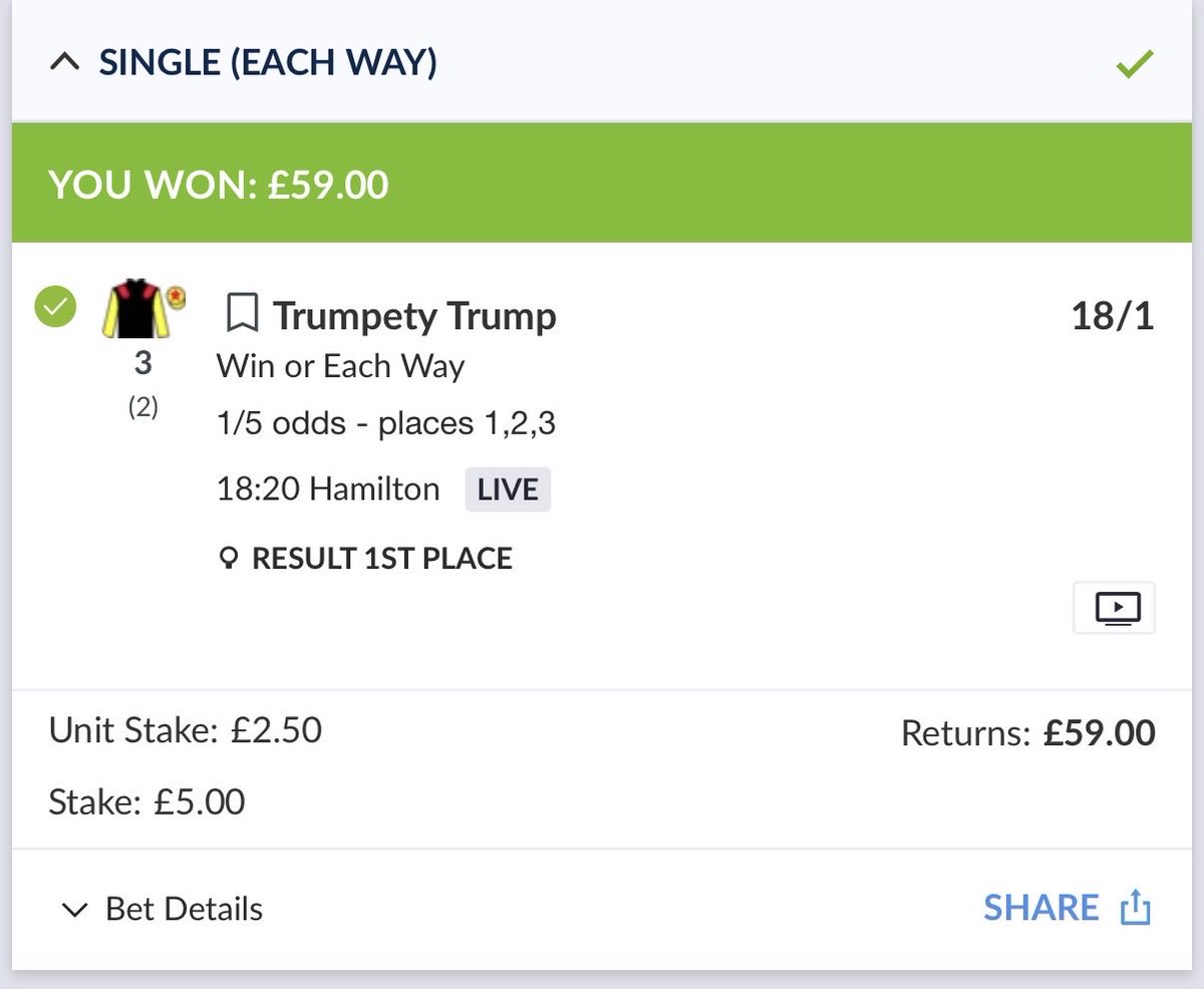 Nick__J_'s tweet photo. @langleebhoy @mooshtipsbeware And for some reason I fancied Trump so feel extra pleased noting how digestive heads lump was beaten and my £2.50 e/w bet came in. https://t.co/oTOBO4hAsa
