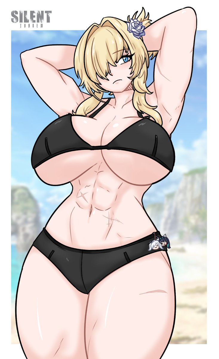 SilentTndm's tweet photo. Summer isn't over yet! 
Grave - Summer Swimsuit

SFW illustration #Nikke #NIKKEfanart https://t.co/nL9LPhhohF