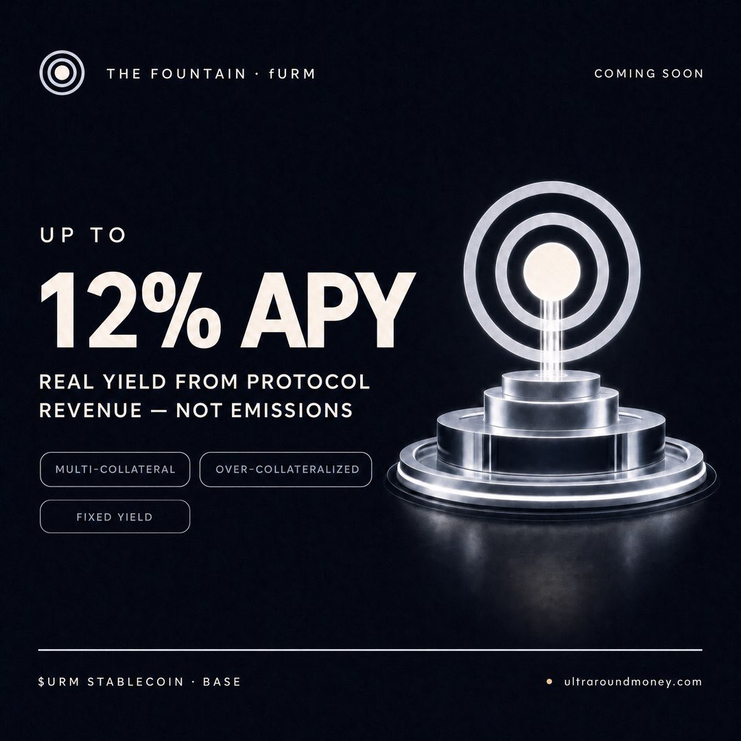 hedge__x's tweet photo. Exactly why we’re releasing the Fountain next month on @base while everyone else is chasing.

Imagine a stable-fixed savings account paying you 12-16% yr based on entry &amp; duration.

The best part — makes the underlying valuable independent of US treasuries via endogenous demand https://t.co/1T0yRKVRKL