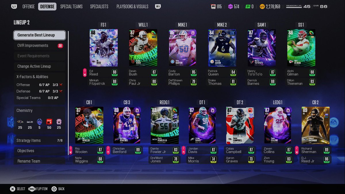 LilWhop99's tweet photo. I think this build holds up for a bit.
#Madden27 #MUT27 https://t.co/nUVXJFZOYW