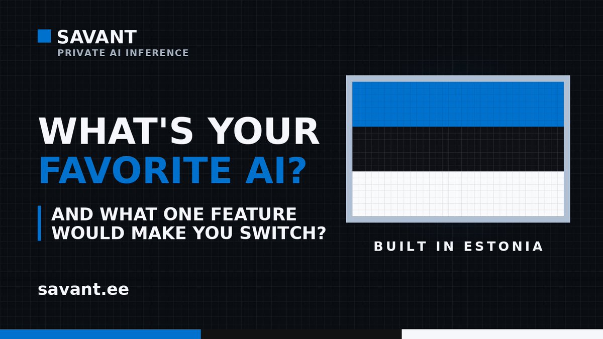 Savant_ee's tweet photo. 🤖 What is your favorite AI right now?
🔁 And what one feature would actually make you switch?

Two questions. Honest answers appreciated. https://t.co/WS8b32fSJM