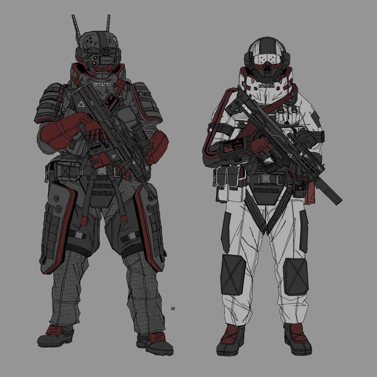 lobberstorm141's tweet photo. Another piece of fan artwork of Arasaka infantry and Arasaka Hanako's loyalists. https://t.co/45fM8jnNRh