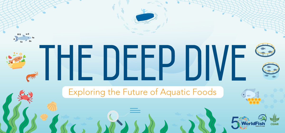 WorldFishCenter's tweet photo. 🌊 Can seaweed really save the planet?

Dive into the first episode of The Deep Dive, where experts unpack seaweed’s potential, challenges and what it would take to scale.

🎥 Watch the conversation:
https://t.co/zVqvwwAZkC 

#TheDeepDive #WorldFish #AquaticFoods #Seaweed #ClimateAction #FoodSystems