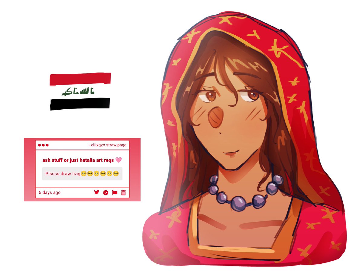 eliixqzo_'s tweet photo. nyo england + sp requests,, sorry if I got anything wrong with Iraq's design 😓😓 I'm open for criticique

#hetalia #ヘタリア https://t.co/uT5f6mmQJU