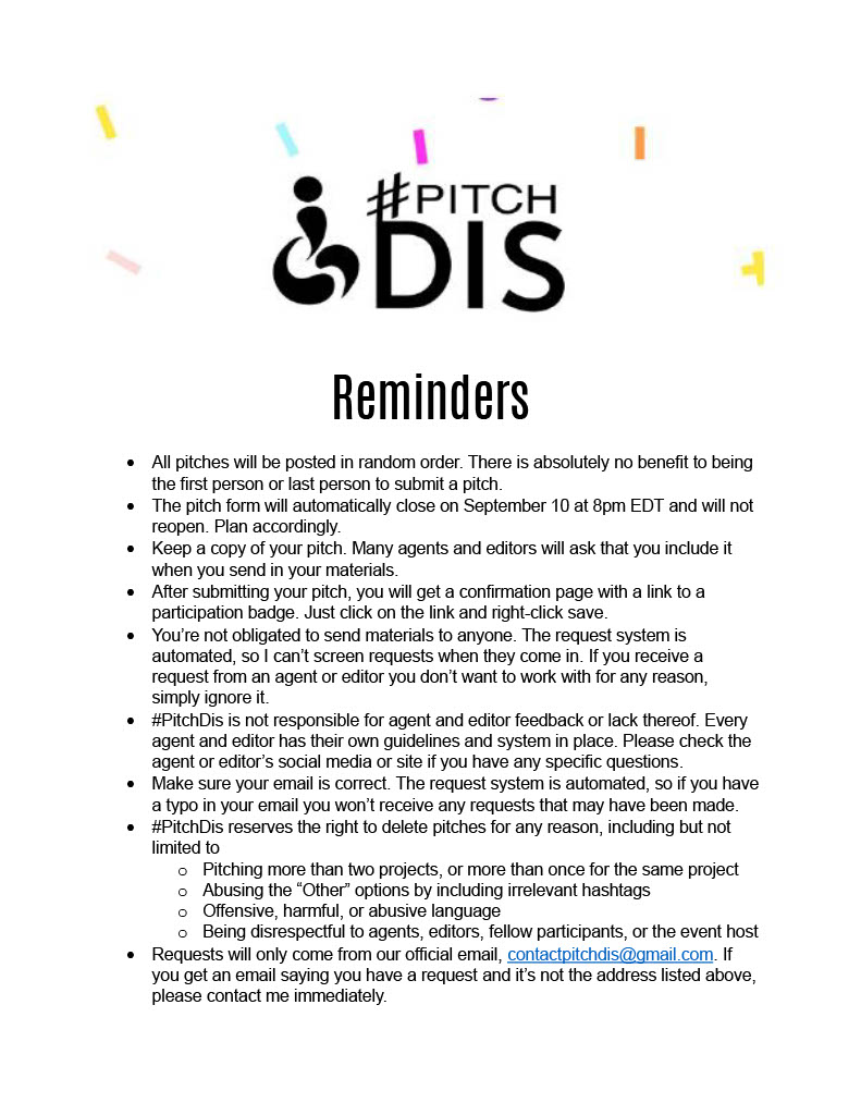 PitchDis's tweet photo. Whether you've participated in #PitchDis before or this is your first time, here are some reminders! https://t.co/akzrTvvq3O