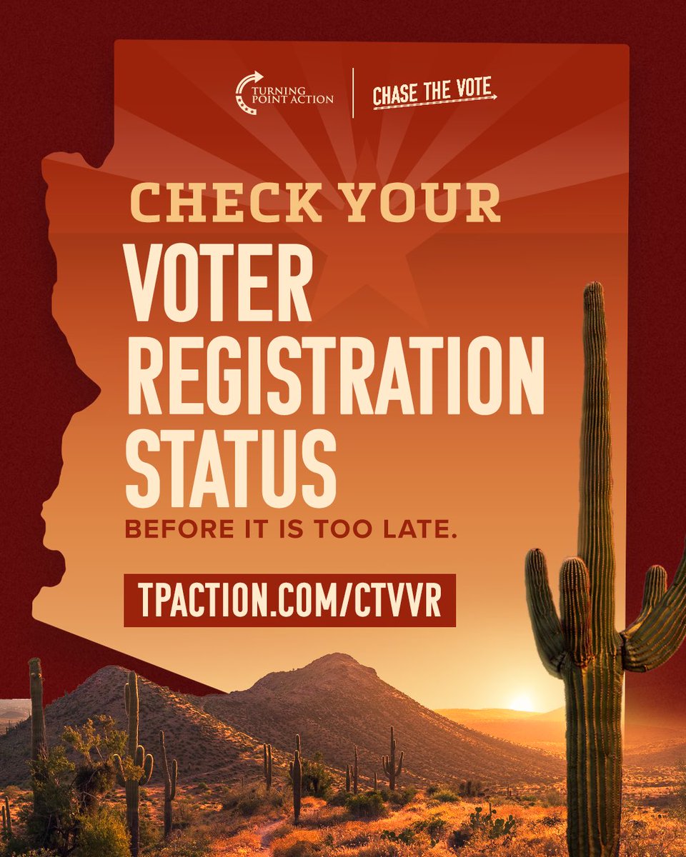 CherylCaswellAZ's tweet photo. 30 days before Every Election-Check your Voter Registration and be prepared to Make A Plan To Vote! @TPAction https://t.co/jOu0yXylSM